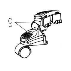 ROUE PIVOTANTE POUR ASPIRATEURS PARKSIDE -  91105502- D'ORIGINE PARKSIDE 91105502