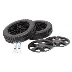 LOT DE DEUX ROUES POUR BROYEURS DE VEGETAUX DELTAFOX -  91105558- D'ORIGINE PARKSIDE 91105558