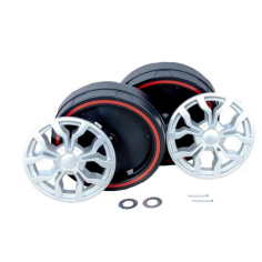 JEU DE ROUES POUR NETTOYEUR HAUTE PRESSION PARKSIDE PERFORMANCE PHDP -  91106025- D'ORIGINE PARKSIDE