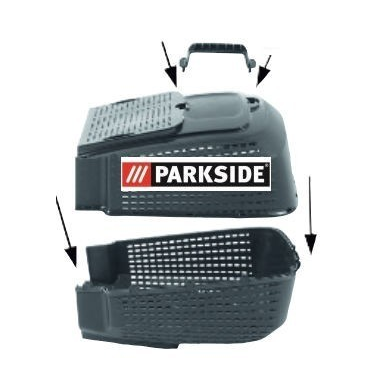 BAC DE RAMASSAGE + POIGNEE POUR TONDEUSE PARKSIDE PRM 1200 A1-B2 - PRM 1300 A1- D'ORIGINE PARKSIDE 91104095