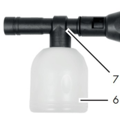 BUSE + RESERVOIR A PRODUIT NETTOYANT POUR NETTOYEUR HAUTE PRESSION PARKSIDE PDRA 20–Li A1- PARKSIDE 91096795