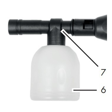 BUSE + RESERVOIR A PRODUIT NETTOYANT POUR NETTOYEUR HAUTE PRESSION PARKSIDE PDRA 20–Li A1- PARKSIDE 91096795