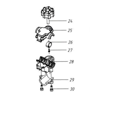FIXATION DE POIGNEE POUR DEBROUSSAILLEUSE SANS FIL PARKSIDE PPFSA 40 Li A1