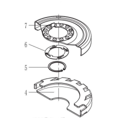 CAPOT DE PROTECTION POUR MEULEUSE PARKSIDE PWS 115 A1- D'ORIGINE PARKSIDE 91106057