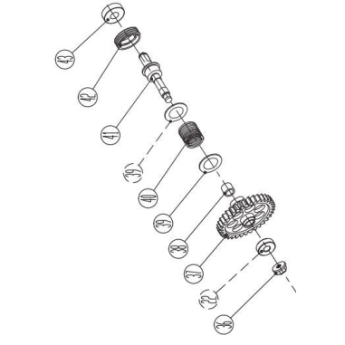 ENSEMBLE TRANSMISSION POUR TRONÇONNEUSE ELECTRIQUE PARKSIDE PKS 1600 A1 - B2- D'ORIGINE PARKSIDE 91104113