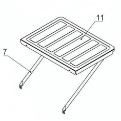 TABLE D'EXTENSION ARRIERE AVEC SUPPORTS DE MAINTIEN POUR PTK 2000 C3- D'ORIGINE PARKSIDE 91104557