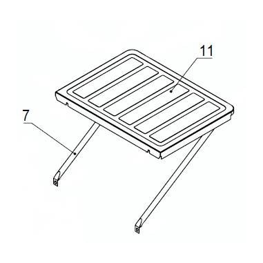 TABLE D'EXTENSION ARRIERE AVEC SUPPORTS DE MAINTIEN POUR PTK 2000 C3- D'ORIGINE PARKSIDE 91104557