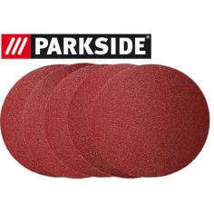 FEUILLES ABRASIVES + FEUILLE SUPPORT G80 (LOT DE 5) POUR PONCEUSE PTSG 140 B2 -  91104587- D'ORIGINE PARKSIDE