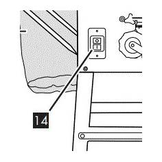 INTERRUPTEUR ON-OFF POUR SCIE CIRCULAIRE SUR TABLE PARKSIDE -  91104952- D'ORIGINE PARKSIDE 91104952