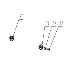 ENSEMBLE DE FIXATION POUR LAME DE SCIE SUR TABLE PARKSIDE PTKS 2000 -  91106130- D'ORIGINE PARKSIDE