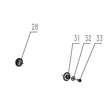ENSEMBLE DE FIXATION POUR LAME DE SCIE SUR TABLE PARKSIDE PTKS 2000 -  91106130- D'ORIGINE PARKSIDE