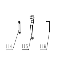 JEU DE CLES POUR SCIE SUR TABLE PARKSIDE PTKS 2000 -  91106131- D'ORIGINE PARKSIDE 91106131