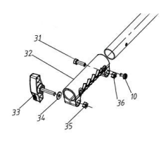 RENVOI D'ANGLE POUR DEBROUSSAILLEUSE SANS FIL PARKSIDE PPFSA 40 Li A1 - IAN 376667- D'ORIGINE PARKSIDE