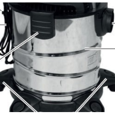 CUVE POUR ASPIRATEUR PARKSIDE PWD 20 B2- D'ORIGINE PARKSIDE 91110107