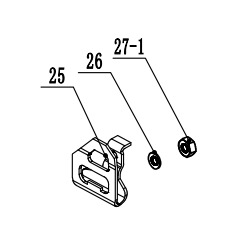 CROCHET DE CEINTURE POUR VISSEUSE A CHOC PARKSIDE PASSP 20 Li B4 -  91110525- D'ORIGINE PARKSIDE 91110525