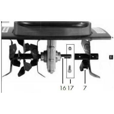 ARBRE D ENTRAINEMENT POUR BINEUSE PARKSIDE PGK 1400 A1- D'ORIGINE PARKSIDE 91105176