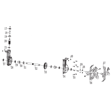 ARBRE DE TRANSMISSION POUR BINEUSE ELECTRIQUE PARKSIDE PGK 1400 B2 - IAN 374123- D'ORIGINE PARKSIDE 91105178