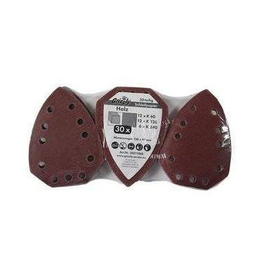 LOT 30 FEUILLES ABRASIVES (12XG60, 12XG120, 6XG240) POUR PONCEUSE PARKSIDE -  30211068- D'ORIGINE PARKSIDE 30211068