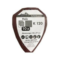 LOT 10 FEUILLES ABRASIVES POUR BOIS (G120) POUR PONCEUSE PARKSIDE -  30211075- D'ORIGINE PARKSIDE 30211075