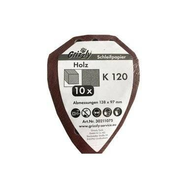 LOT 10 FEUILLES ABRASIVES POUR BOIS (G120) POUR PONCEUSE PARKSIDE -  30211075- D'ORIGINE PARKSIDE 30211075