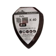 LOT 6 FEUILLES ABRASIVES POUR BOIS (G40) POUR PONCEUSE PARKSIDE -  30211077- D'ORIGINE PARKSIDE 30211077