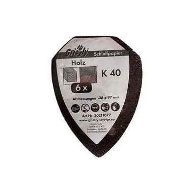 LOT 6 FEUILLES ABRASIVES POUR BOIS (G40) POUR PONCEUSE PARKSIDE -  30211077- D'ORIGINE PARKSIDE 30211077