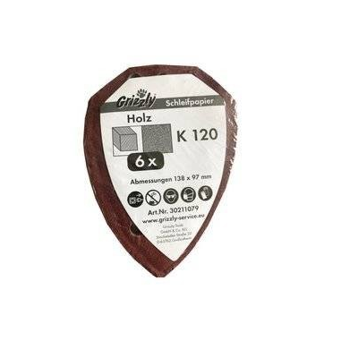 LOT 6 FEUILLES ABRASIVES POUR BOIS (G120) POUR PONCEUSE PHS 160 C4 ET PKGA - D'ORIGINE PARKSIDE