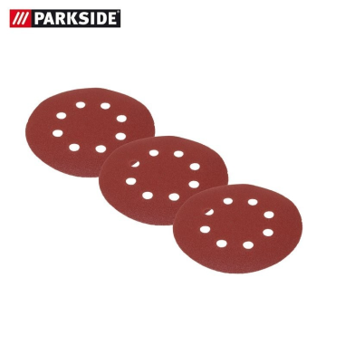 FEUILLE ABRASIVE 3 X GRAINS 120 POUR PONCEUSE EXCENTRIQUE PEXS 270 B2 - C3- D'ORIGINE PARKSIDE 30211099