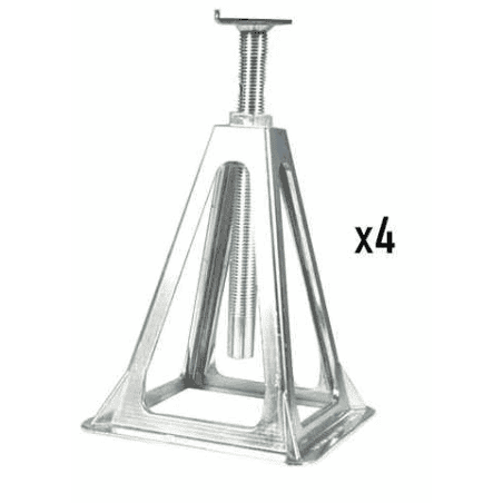LOT DE 4 CHANDELLES ALU Hauteur 30 à 50 cm - charge 1000kg/chandelle