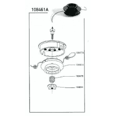 TETE A FIL NYLON compatible avec le fil de 2.4 mm carré (EX FA204) 2