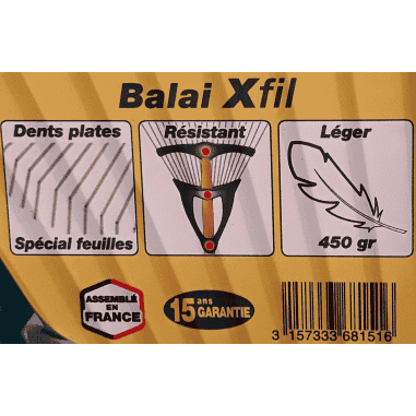 BALAI GAZON - 20 DENTS PLATES ACIER - MANCHE BOISlongueur 150cm, largeur 52cm - LEBORGNE BALAI GAZON - 20 DENTS PLATES ACIER - MANCHE BOISlongueur 150cm, largeur 52cm - LEBORGNE