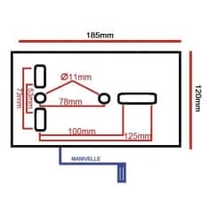 TREUIL MANUEL 1100 KG - SANGLE 10M 2