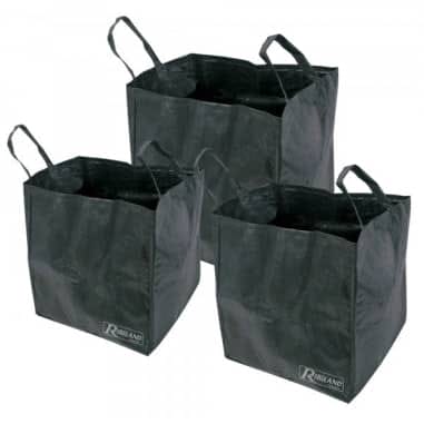 LOT DE 3 SACS MULTIFONCTIONS POUR TRANSPORT DES DÉCHETS VÉGÉTAUX : 200 g/m² - 70/100/170 Litres