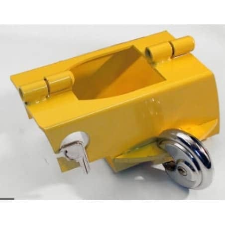 ANTIVOL AVEC CADENAS POUR REMORQUE - JAUNE