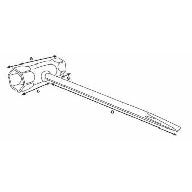 CLE A BOUGIE 13 X 19 AVEC MANCHE TOURNEVIS