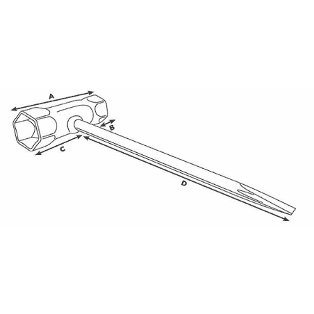 CLE A BOUGIE 13 X 19 AVEC MANCHE TOURNEVIS