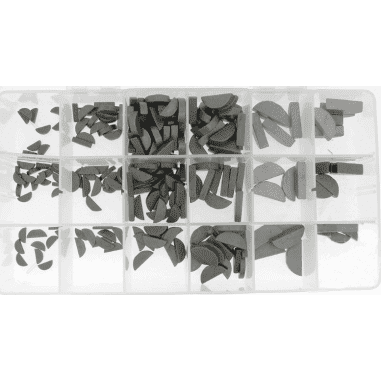 COFFRET D'ASSORTIMENT DE 250 CLAVETTES 1/2 LUNE