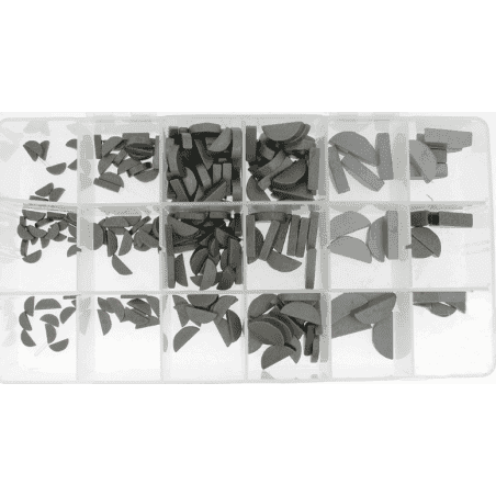 COFFRET D'ASSORTIMENT DE 250 CLAVETTES 1/2 LUNE