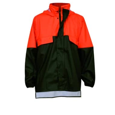 VESTE DE PLUIE - VERT/ORANGE - SOLIDUR