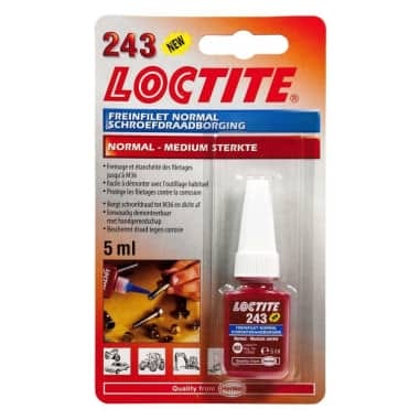 FREIN FILET BLEU - LOCTITE 243 - BLISTER FLACON 5 ML FREIN FILET BLEU - LOCTITE 243 - BLISTER FLACON 5 ML