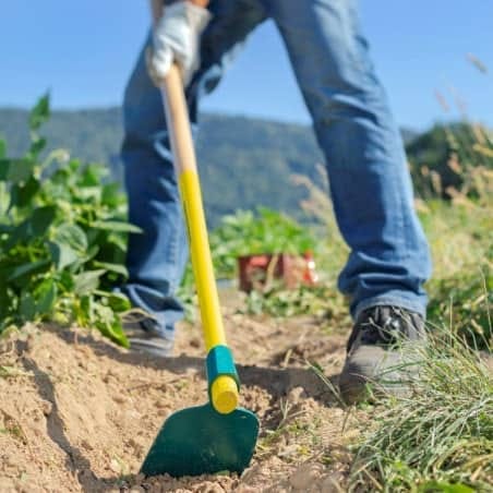 HOUE DUOPRO DOUILLE OVALE 52X35 FORGÉE 14 CM MANCHE BOIS 130CM PEFC 100%