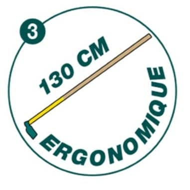 HOUE DUOPRO DOUILLE OVALE 52X35 FORGÉE 14 CM MANCHE BOIS 130CM PEFC 100%