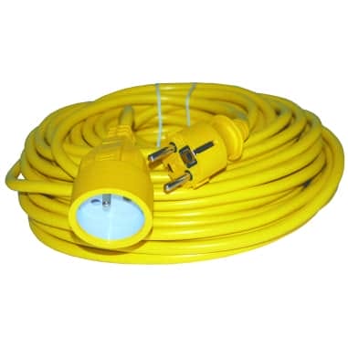 RALLONGE EN CAOUTCHOUC NEOPRENE - JAUNE - 40 m - 3 × 2,5 mm² - 250 V - IP44