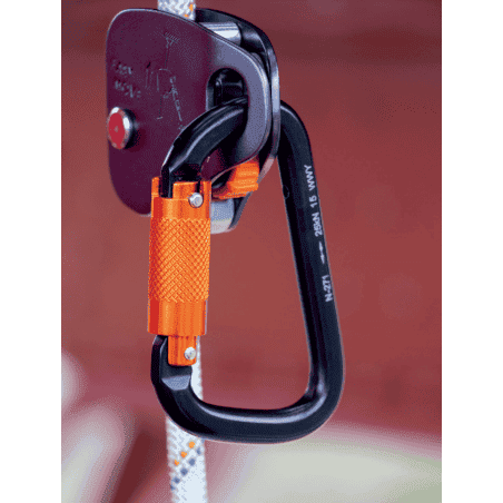 MOUSQUETON TRIPLE SECURITE BICOLORE OUVERTURE 22 mm ( alu ) MOUSQUETON TRIPLE SECURITE BICOLORE OUVERTURE 22 mm ( alu )