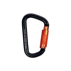 MOUSQUETON TRIPLE SECURITE BICOLORE OUVERTURE 22 mm ( alu ) 2