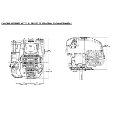 MOTEUR 5CV-163CC DIAM 22.2X62MM DM RV EC FM / PIECE D'ORIGINE MOTEUR 5CV-163CC DIAM 22.2X62MM DM RV EC FM / PIECE D'ORIGINE