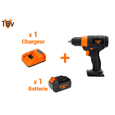PACK PERCEUSE MANDRIN AUTOMATIQUE 13MM,18V-1/2" - BAHCO