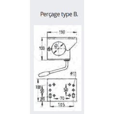 PINCE DE SUPPORT DIAMETRE 60 mm POUR REMORQUE 2