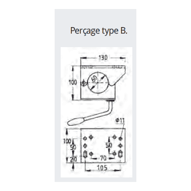 PINCE DE SUPPORT DIAMETRE 60 mm POUR REMORQUE
