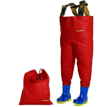 WADERS/SALOPETTE IMPERMEABLE ROUGE POUR ENFANTS WADERS/SALOPETTE IMPERMEABLE ROUGE POUR ENFANTS